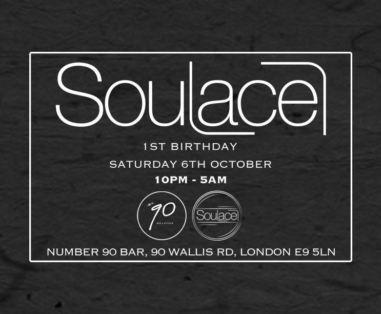 Time for the big one...

Soulace 1st Birthday - 6.10.18

Not only our last party of the year but our biggest event to date 🔥

Tickets and full details out soon 👀