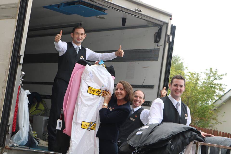 I spy The Zip Yard 👀💛 The fantastic staff from <a href="/rosehoteltralee/">rosehoteltralee</a> carefully delivering all the dresses, hats and suitcases to the Rose's rooms for this years Rose of Tralee 🌹 as always we are so delighted to sponsor Roses from around the country for this wonderful event!❤️