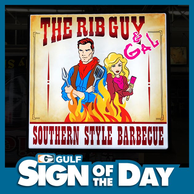 GulfDevSigns's tweet photo. Today's Sign of the Day: The Rib Guy &amp; Gal - Southern Style Barbecue
https://t.co/e9dpoDADcx
#signoftheday #gulfdevelopment #gulfdevsigns #businesssigns https://t.co/xv4UNNp0Uw