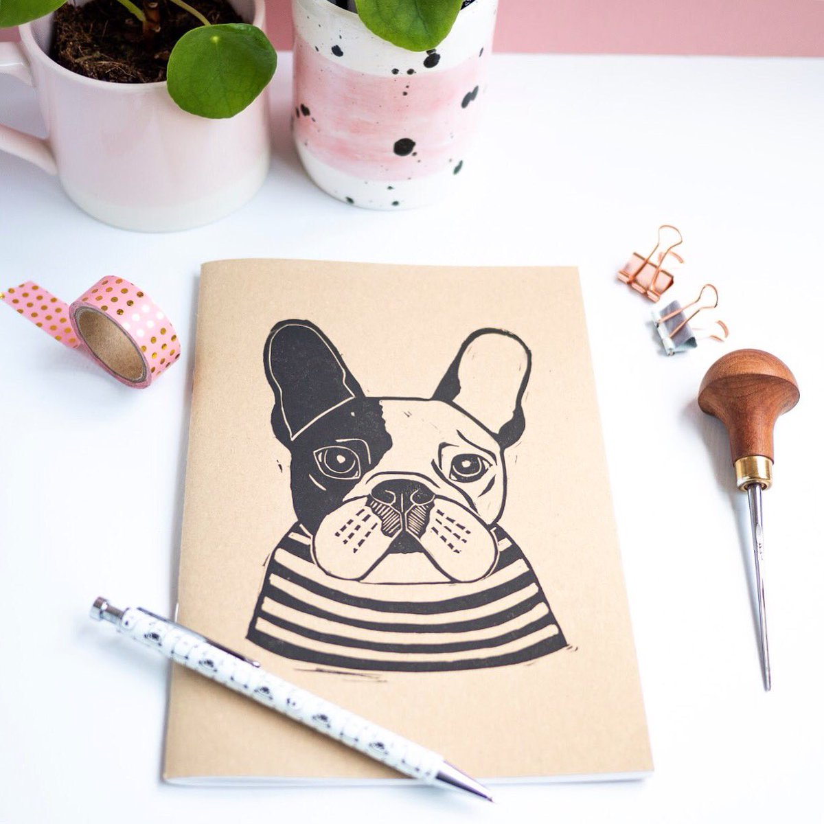 I’ve been using my sketchbooks a lot recently - I’m working on Christmas designs but I keep going round in circles so I’m just sketching everything and anything until something feels right and I manage to make sense of it all! 
#Frenchie sketchbooks available in my <a href="/etsy/">Etsy</a> store 🖤