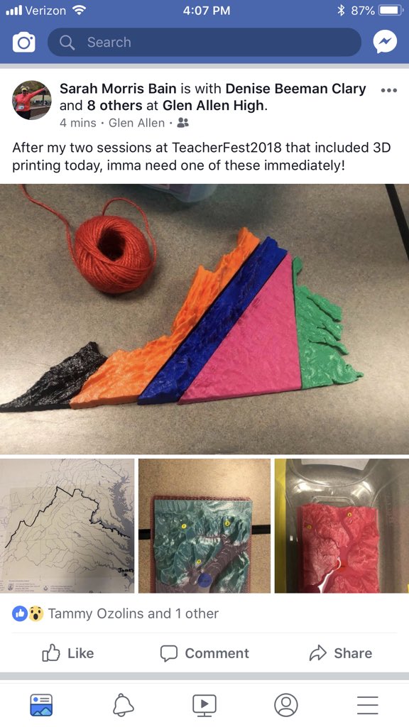 K_M_Hinchcliff's tweet photo. I love seeing the ideas and excitement after #TeacherFest18 💙@HenricoSchools what an amazing group of #innovativeeducators we have! Our students will be #LifeReady https://t.co/z3uvdKTka9