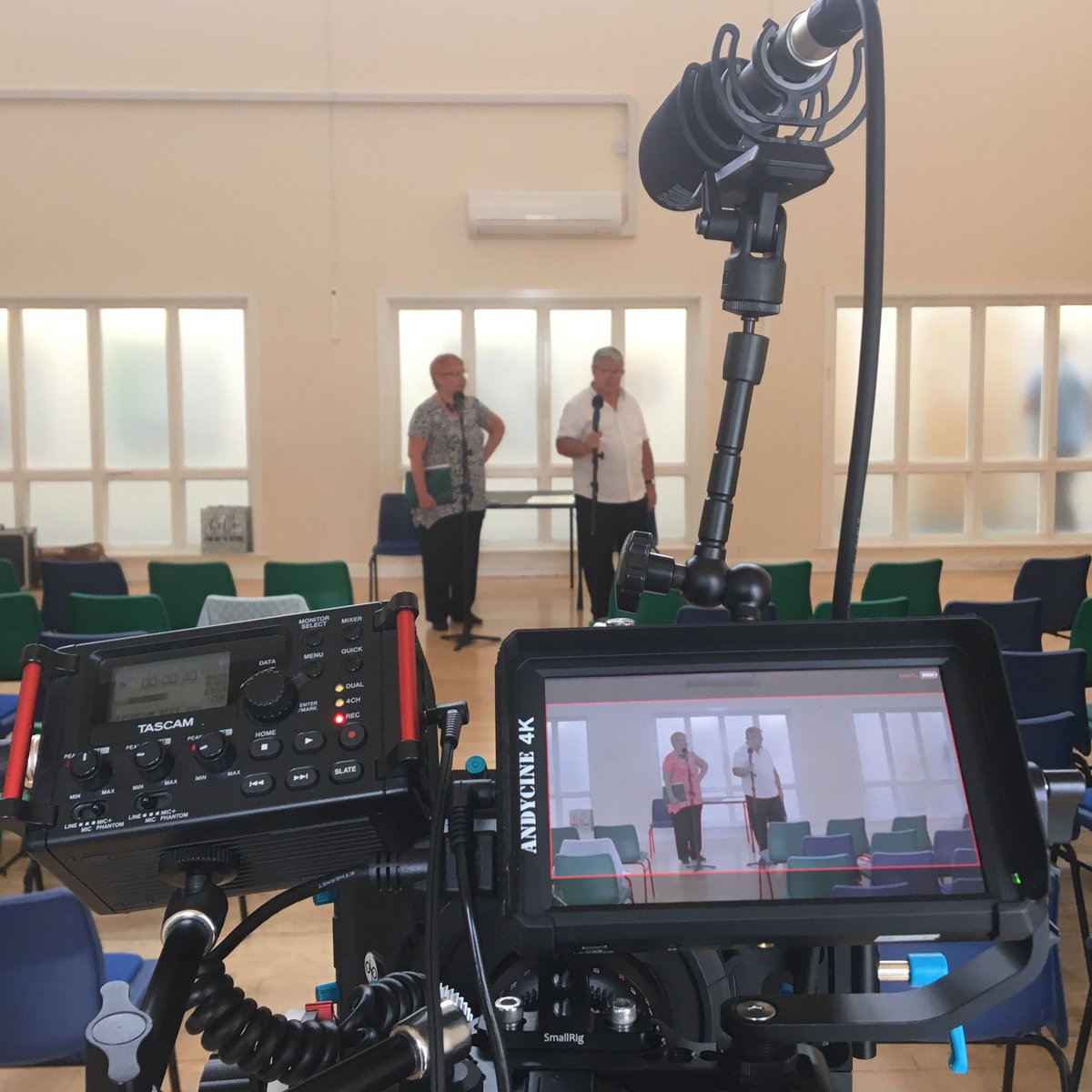 ImAnActorDoco's tweet photo. Great to be filming with @sueparkernutley today over on St Mary’s Island with her two person ‘Joy of Words’ show. https://t.co/emQwQaWbeT
