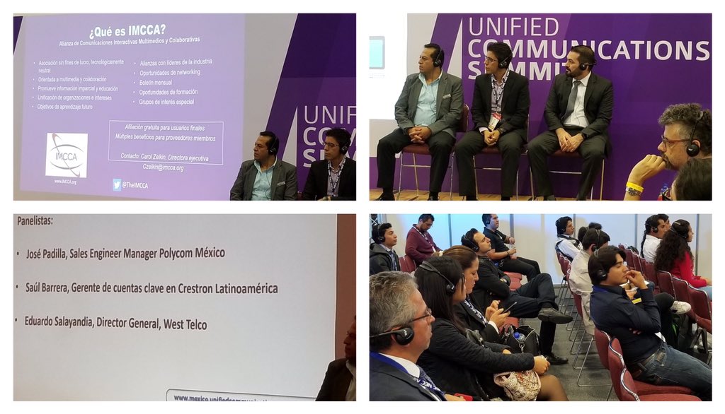 THEIMCCA's tweet photo. IMCCA Unified Communication education sessions en Espanol at #Tecnomultimedia Infocomm in Mexico City today. #UC ¿Si? https://t.co/IPsGrDKPSJ