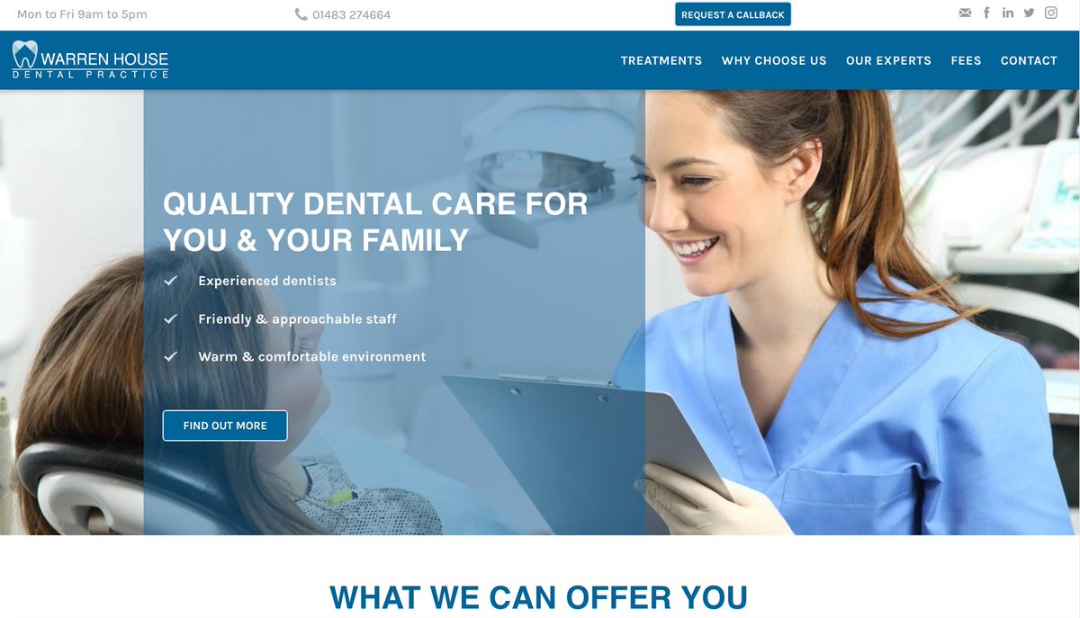 PMGettingItDone's tweet image. Always a pleasure putting together a site for a talented professional to show off their skills... warrenhousedental.co.uk #dentist #website #dentalpractice #cranleigh #surrey #responsiveweb