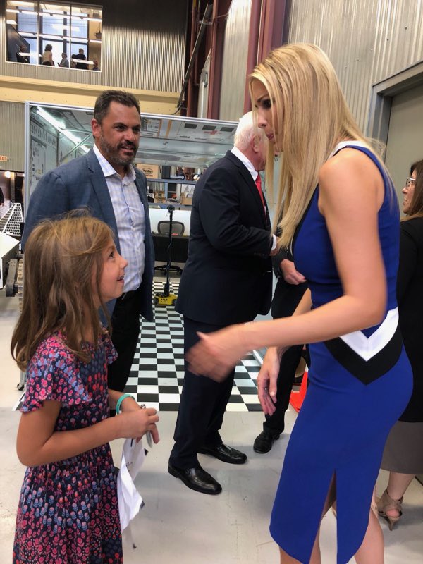 jasonwolfe's tweet image. Talked STEM and robotics yesterday at @astrobotic with @IvankaTrump, @pghtech and @TheGirlsofSteel.