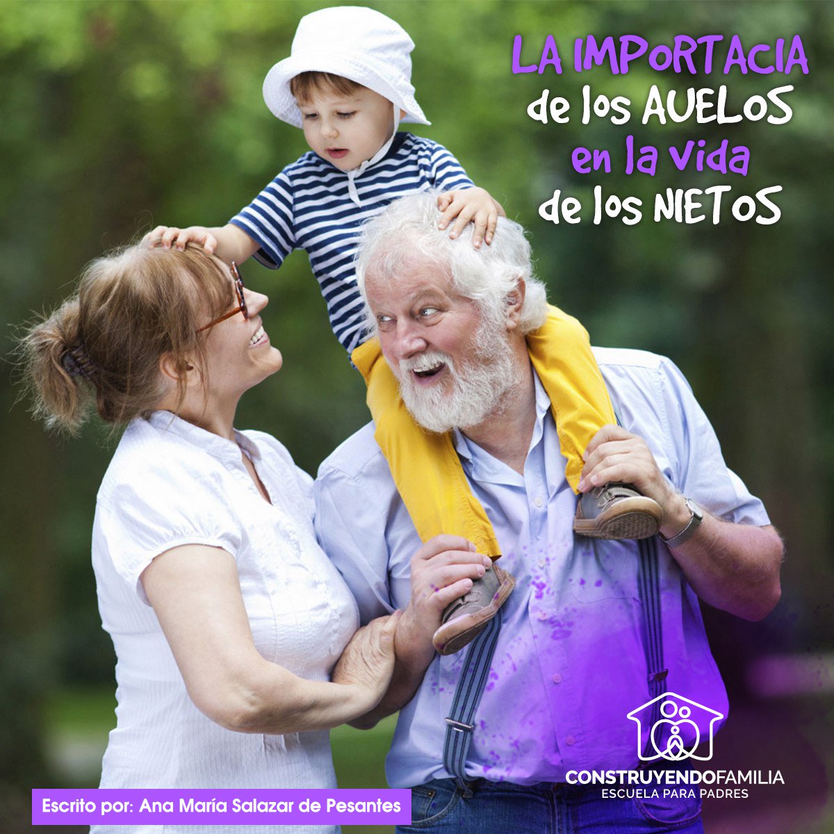 Los Abuelos son un pilar fundamental en las familias, debido al gran aporte positivo que enriquece la existencia tanto de hijos como de nietos, son  transmisores  de sabiduría y valores,  fuente de información y experiencias sobre sus raíces familiares. bit.ly/ImportanciaNie…