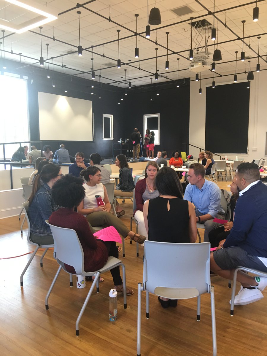 DCISchool's tweet photo. A closing circle was a great way to end the new staff #professionaldevelopment! Tomorrow we welcome the returning staff to join them! #teachers #teamdci #newschoolyear https://t.co/fr1tawycCn