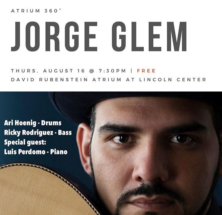 GuatacaNYC's tweet photo. Guataqueros en #NuevaYork, ¡pilas! Este jueves 16 a las 7:30 pm el cuatrista @JorgeGlem ofrecerá un recital de lujo en el Lincoln Center con el gran pianista Luis Perdomo como invitado especial. ¡Váyanse de una, que estará buenísimo! #music #DavidRubensteinAtrium #LincolnCenter https://t.co/fW8dq5Q7JU