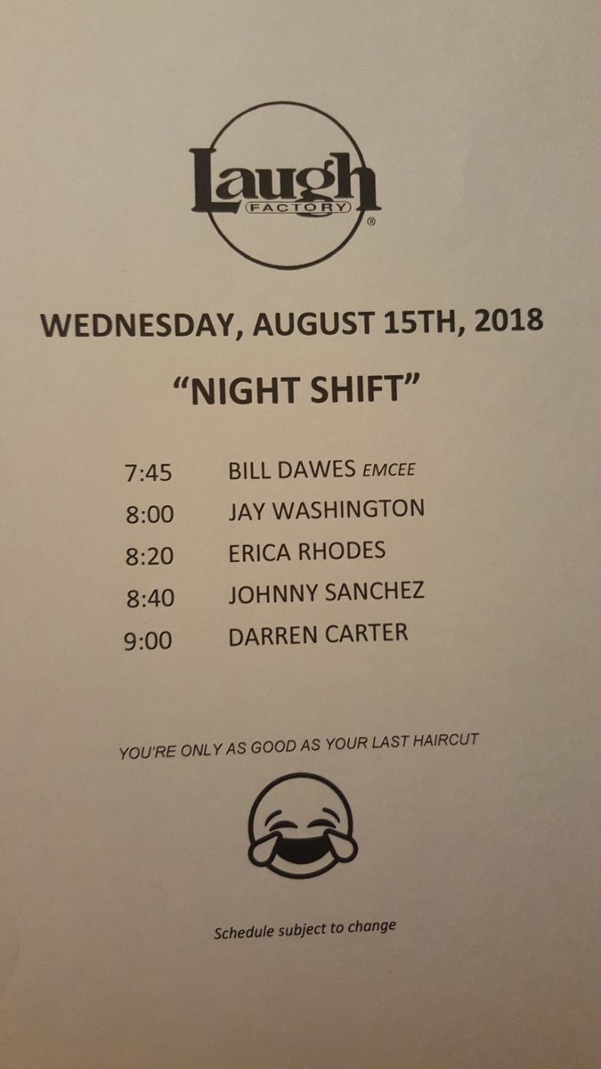 MrJayWashington's tweet photo. Time to go to work again #LaughterIsMedicine #WorkAndNetwork (@ Laugh Factory in Long Beach, Calif) https://t.co/5HjUSPnZRC https://t.co/fRE4P7gyuV