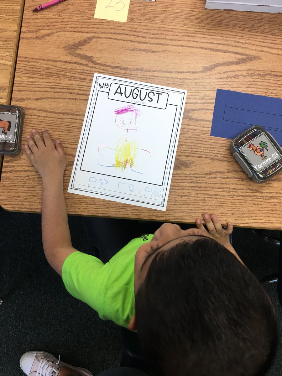 MrsDuchsherer's tweet photo. Starting our monthly self portraits. Can’t wait to see their growth over the year. #Kindergarten #FSDLearns @OTorcas https://t.co/yJpvYUYVrF