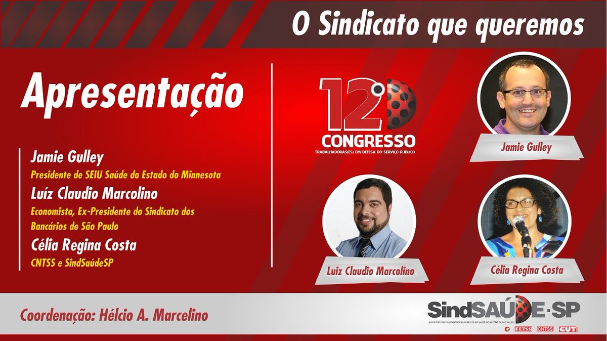 lcmarcolino's tweet photo. Amanhã (16), Luiz Claudio Marcolino estará ao vivo no 12° Congresso do SindSaúde-SP, debatendo os desafios da organização sindical.
Você pode assistir pelo site https://t.co/mnscDdCJGv, nas páginas https://t.co/jwhhj1ORPl e https://t.co/JX3aIgDxYF https://t.co/dsuNEOjQfQ