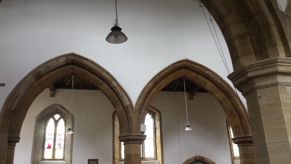 elecheatsol's tweet photo. Another new heating system now in place - simply stunning. Thank you to Holy Cross Pattishall for purchasing our electric heating and lighting Chandeliers #churchheating https://t.co/Eyk80sgHSu