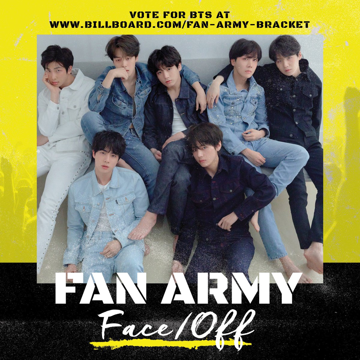 billboard's tweet photo. #BTSARMY vs. #Harries

Vote in the #FanArmyFaceOff: https://t.co/Lr94E5Gtuc https://t.co/JGQj1ppDeM