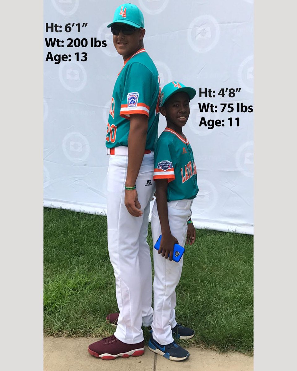 espn's tweet photo. Not all Little Leaguers are little 😳(via @darrenrovell) https://t.co/GwPOw4ldH0