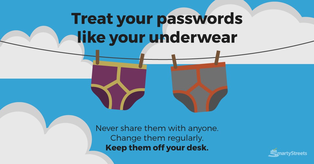 SmartyCompany's tweet image. Keep them secret and keep them safe, internet!