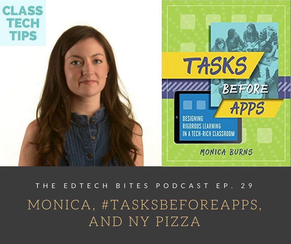 EdTechBites's tweet image. Ep. 29 is up! Check out my interview w/ @ClassTechTips as we discuss #TasksBeforeApps and pizza. I also have a promotion for a 3 month Gold trial of @Nearpod and a discount on @WeVideo For Education. #edtech #fetc #nearpod #wevideo #podcastedu edtechbites.com/2018/08/15/ep-…