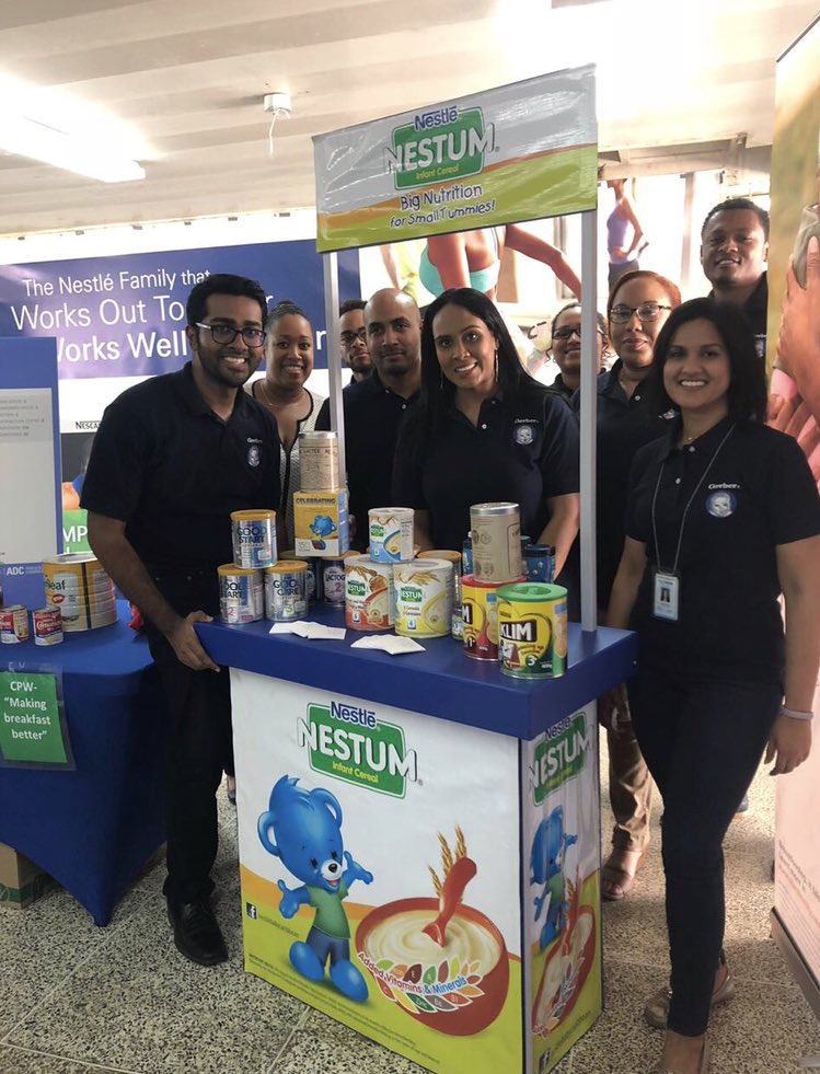 Nestlé Infant Nutrition TT Squad at today's Employee Open House 🍼👶🏽 🇹🇹
@NestleCaribbean 
#InfantNutrition
#NESTUM
#GOODSTART
#LACTOGEN
#GERBER 
#KLIM