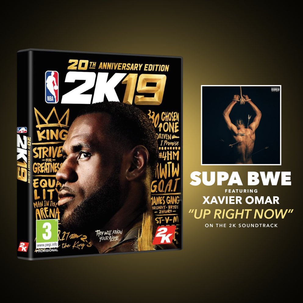 SupaBwe's tweet photo. I’m on the new @NBA2K along with the homie @XvrOmar!! Thank you @trvisXX!! https://t.co/b8xJLx2f6O