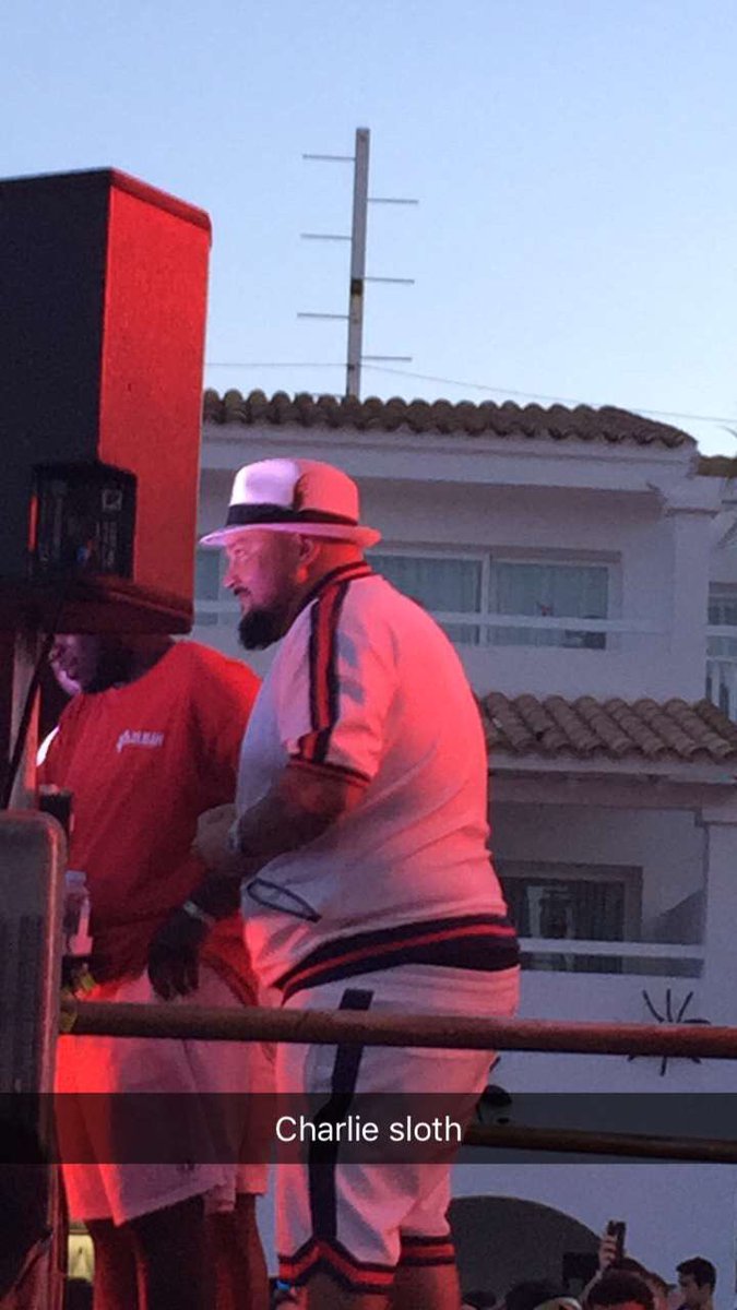 Banging night at Ushuaia seeing tinie tempah and <a href="/CharlieSloth/">Charlie Sloth</a>  and banging set tonight. happy birthday