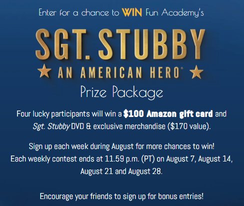StubbyMovie's tweet photo. GIVEAWAY: Itβs Wednesday, which means itβs time to enter the #StubbyMovie sweepstakes and win yourself some #StubbySwag!
One entry per person, per week, but you can earn extra entries by sharing and following Stubby via the provided links.: https://t.co/NWr1dxAeH2 https://t.co/VR3MvL3Wpz