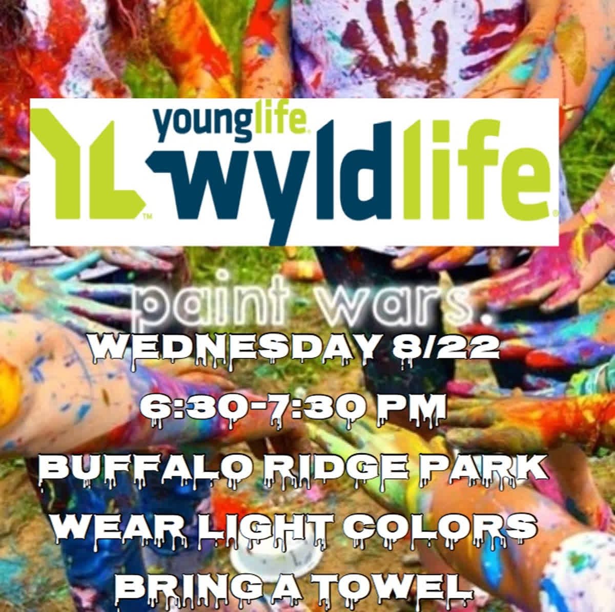 castlepineswl's tweet photo. Only 1 week away!!!
Castle Pines WyldLife Paint War 2018 https://t.co/3PfxpTIqN5