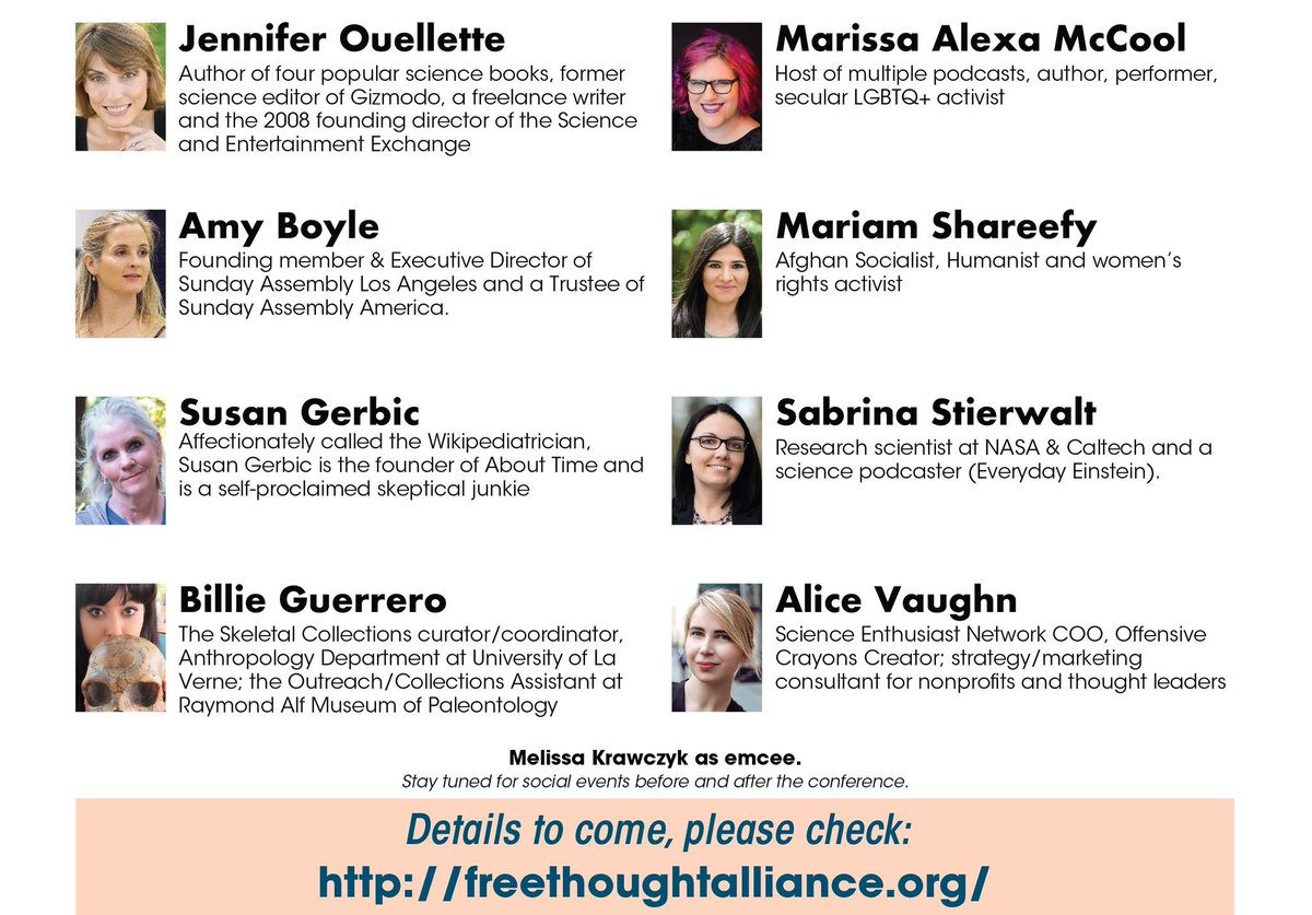 OCFreethought's tweet image. The Freethought Alliance Conference kicks off Saturday evening Aug. 25th with dinner &amp;amp; time with speakers, or join us just for the day on Sunday the 26th! 

freethoughtalliance.org/fta/annual-con…