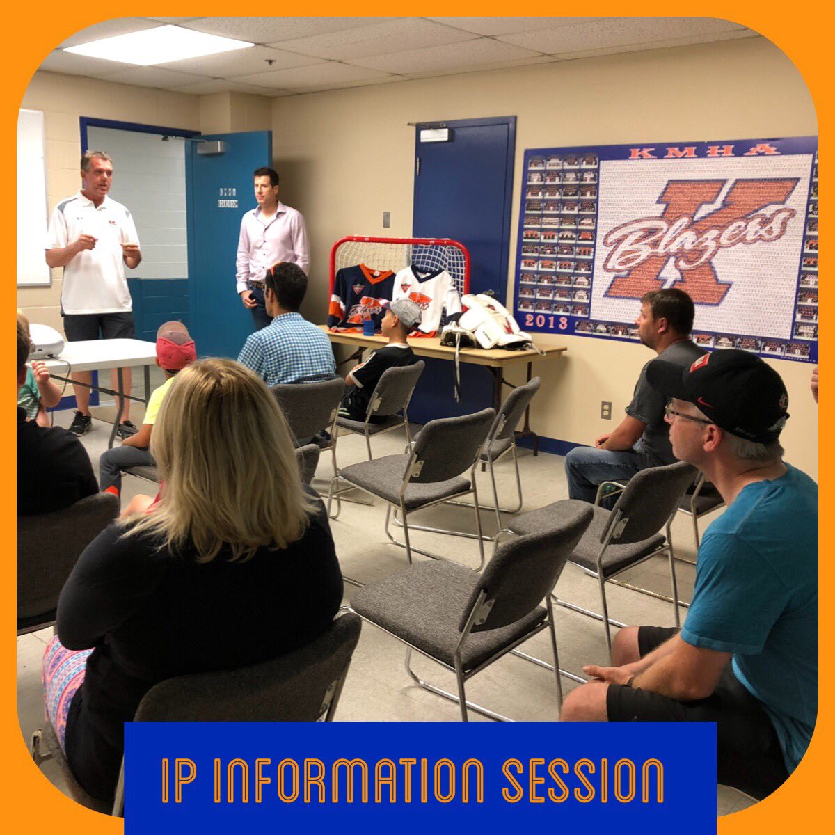 KMHANews's tweet image. Ralph Peterson, IP Master Messenger,  speaking to parents at the IP Info Session earlier tonight at KRC. If anyone would like to know more information about our IP program, please visit our website or email  ipconvenor@kmha.ca #minorhockey #InitiationProgram #KMHA #hockeyisfun