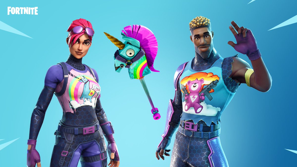 Fortnite's tweet image. Conquer The Storm with the Norse and Sunshine &amp;amp; Rainbows Gear.

Available now!