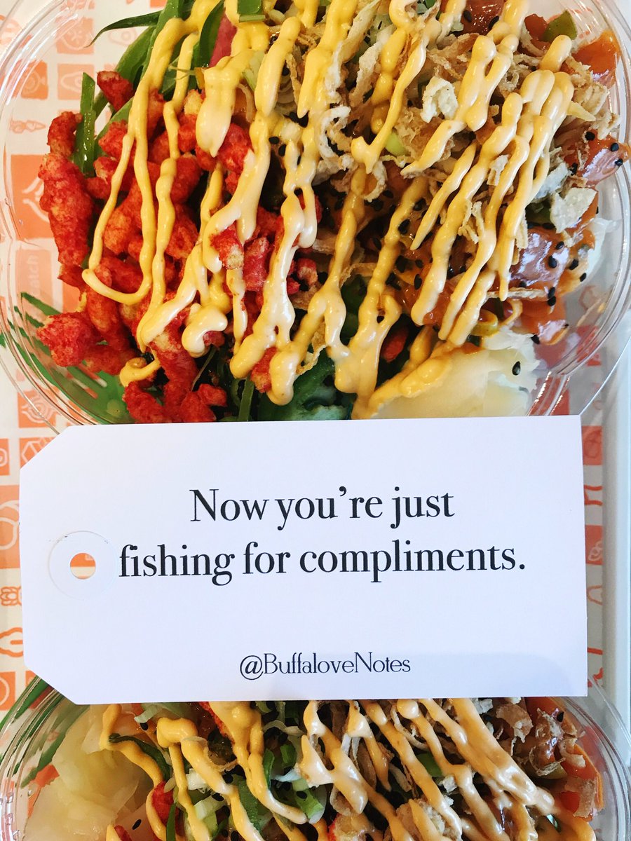 BuffaloveNotes's tweet image. Fish so fresh they sass back. #BuffaloveNotes #Poke