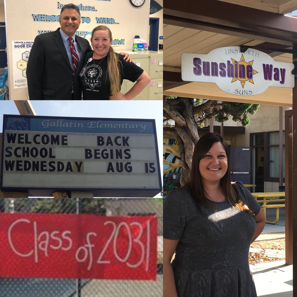 dusdSTEAM's tweet photo. What a GREAT first day! We were happy to be welcomed back to each school and to help welcome our kids to the 2018-19 year! #dusdsteam💡@DowneyTeacher https://t.co/6tTN4KKnS2