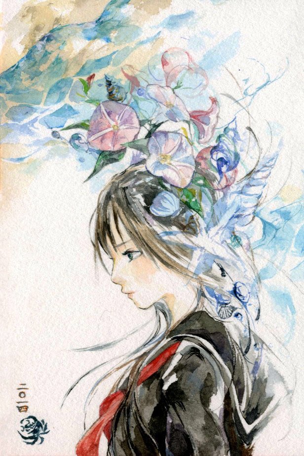 選択した画像 女の子 花 イラスト 綺麗 最高の壁紙のアイデアcahd