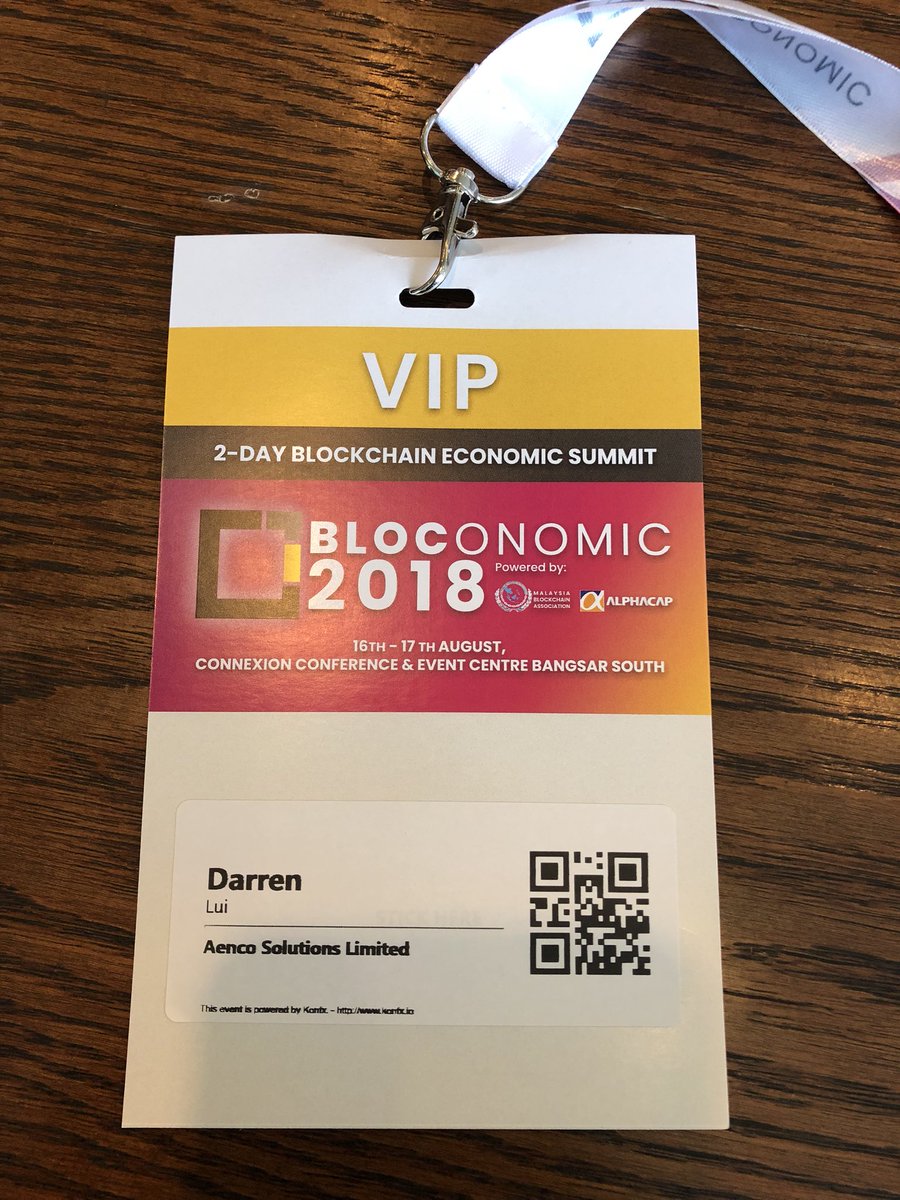 Hi all, Geoff and I will be here these two days in KL! Come find us !! #AENCO @aencoin #bloconomic