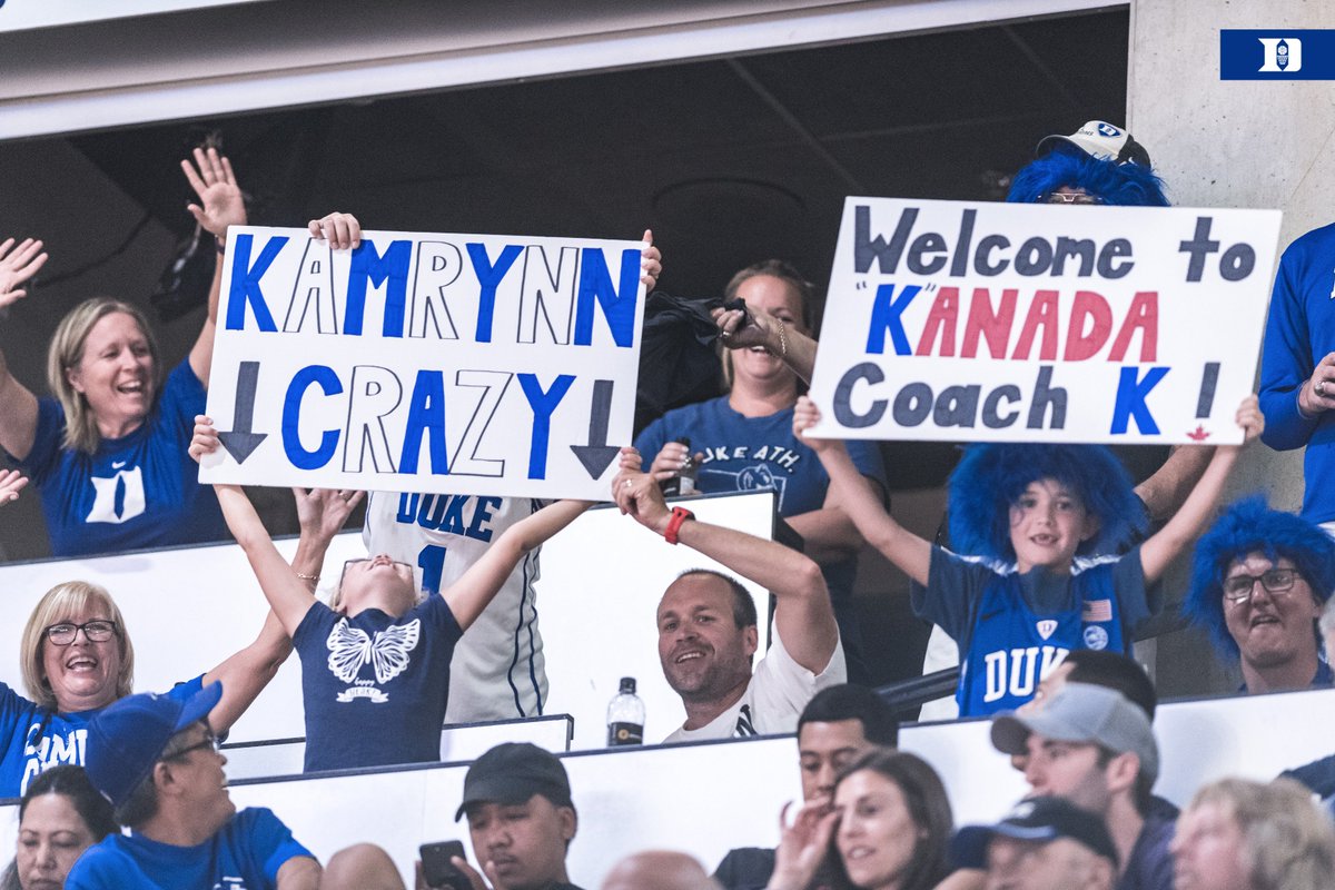 DukeMBB's tweet photo. 💙💙💙 In Canada we #StayCrazie. Appreciate all of the love up here!! 

#DukeCanadaTour 🔵👿🇨🇦 https://t.co/U6tcSDlfAr