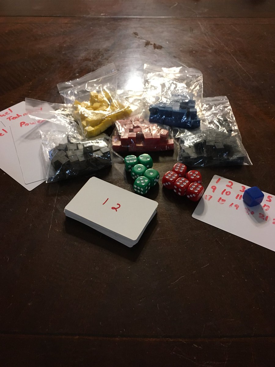 Play testing for the next <a href="/thegamecrafter/">The Game Crafter</a> contest. Not bad, definitely needs some tweaks.