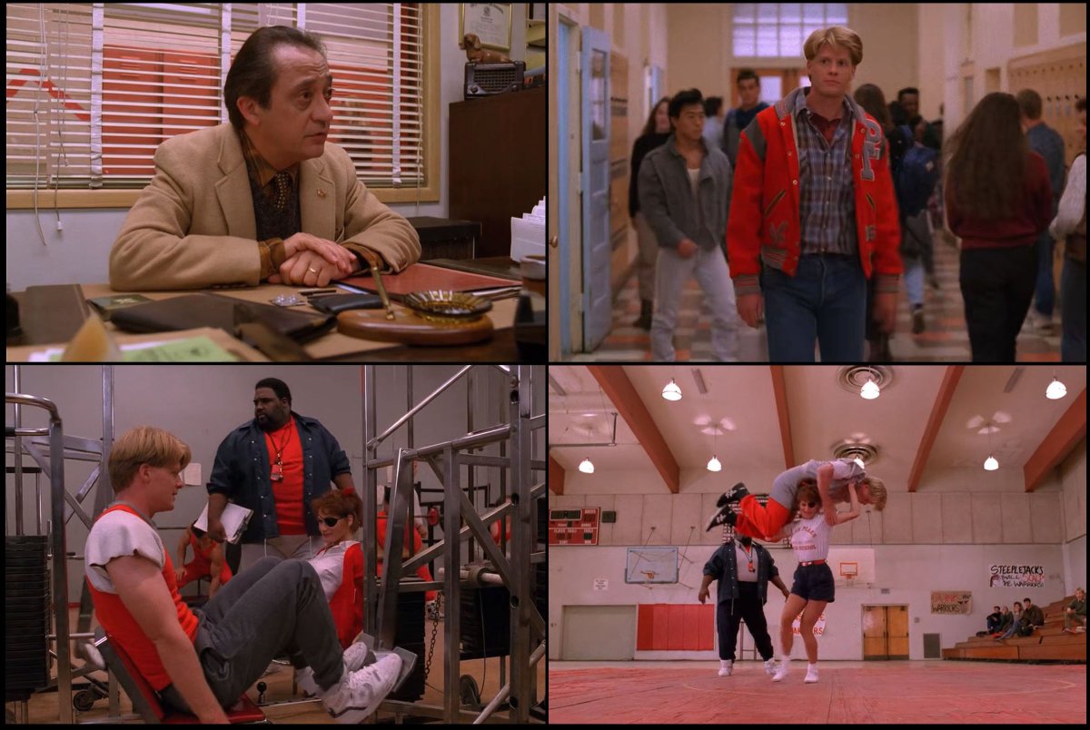 samhowzit's tweet photo. It's Fast Times at #TwinPeaks High. See the film location from Season 2 found in Van Nuys, California. Go Steeplejacks! https://t.co/N5B94qvhUx https://t.co/1g8D070Gf0