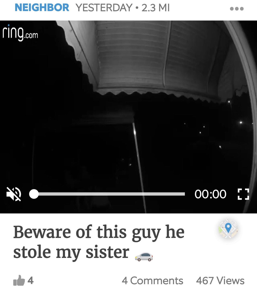 "Beware of this guy he stole my sister"