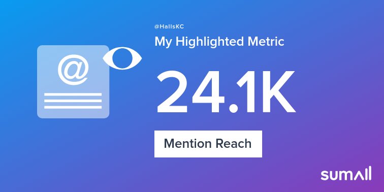 My week on Twitter 🎉: 2 Mentions, 24.1K Mention Reach, 4 New Followers. See yours with sumall.com/performancetwe…