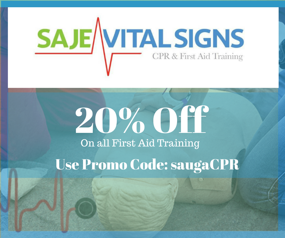 SAJEVitalSigns's tweet photo. Follow the link https://t.co/WvHo9S1Fbi and register for a class with SAJE Vital Signs. Use promo code: saugaCRP to receive 20% off the course fee. 

#CPR #firstaid #savealife #healthcare https://t.co/INUktrwdzx