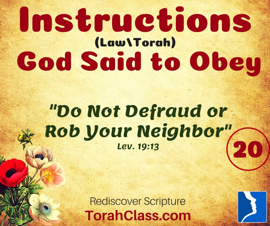 HolylandMarket's tweet photo. Why do we need a command not to defraud, wrong, exploit, or deceive our neighbor? Because that's what people do. God wants His people to be different, special. He wants us to be gracious and merciful to others even as He is with us. https://t.co/zaXgsOjM8m