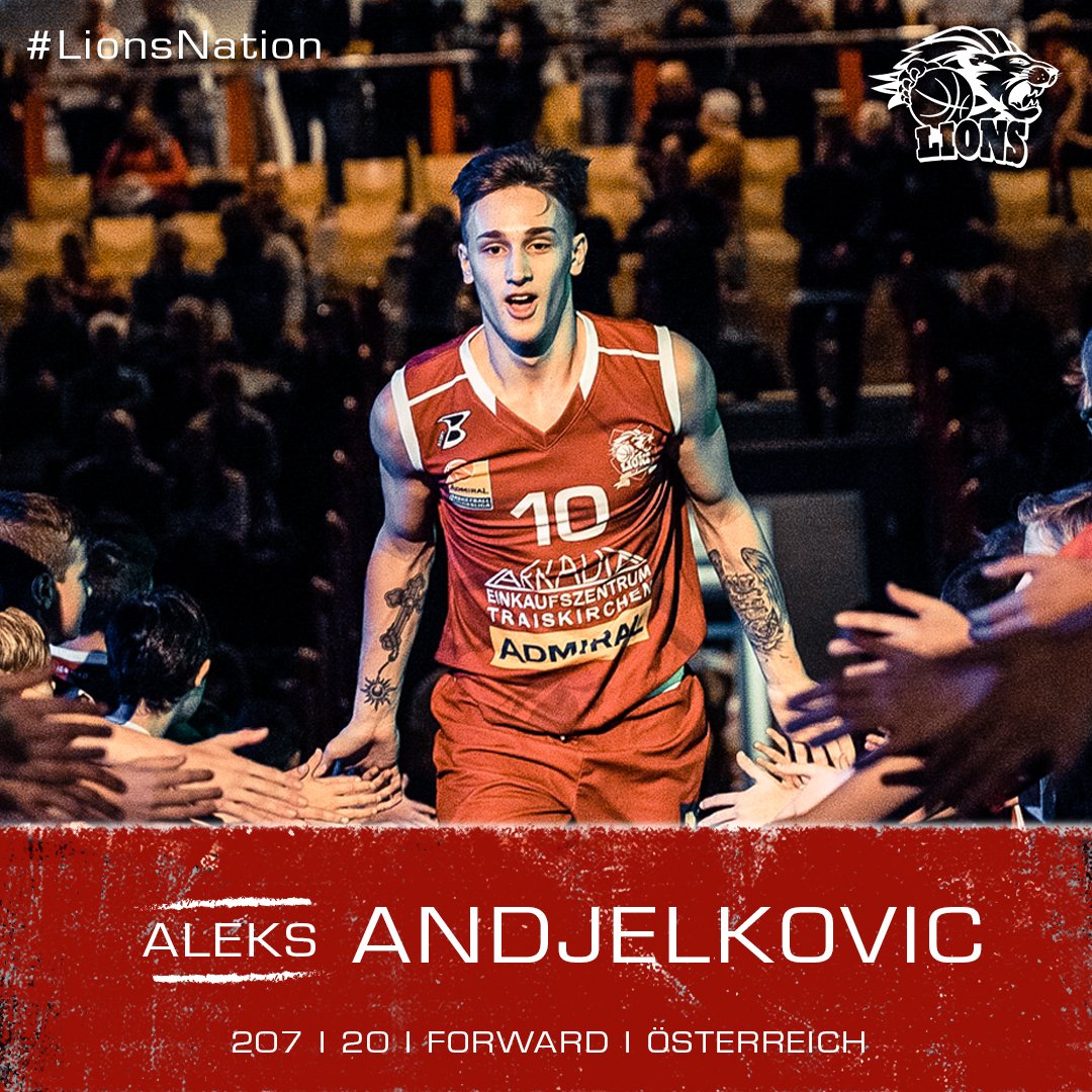 LIONS verlängern mit #Andjelkovic! Der 20-jährige unterschreibt einen 1+1 Vertrag und ist bereits heute beim Trainingsstart dabei!