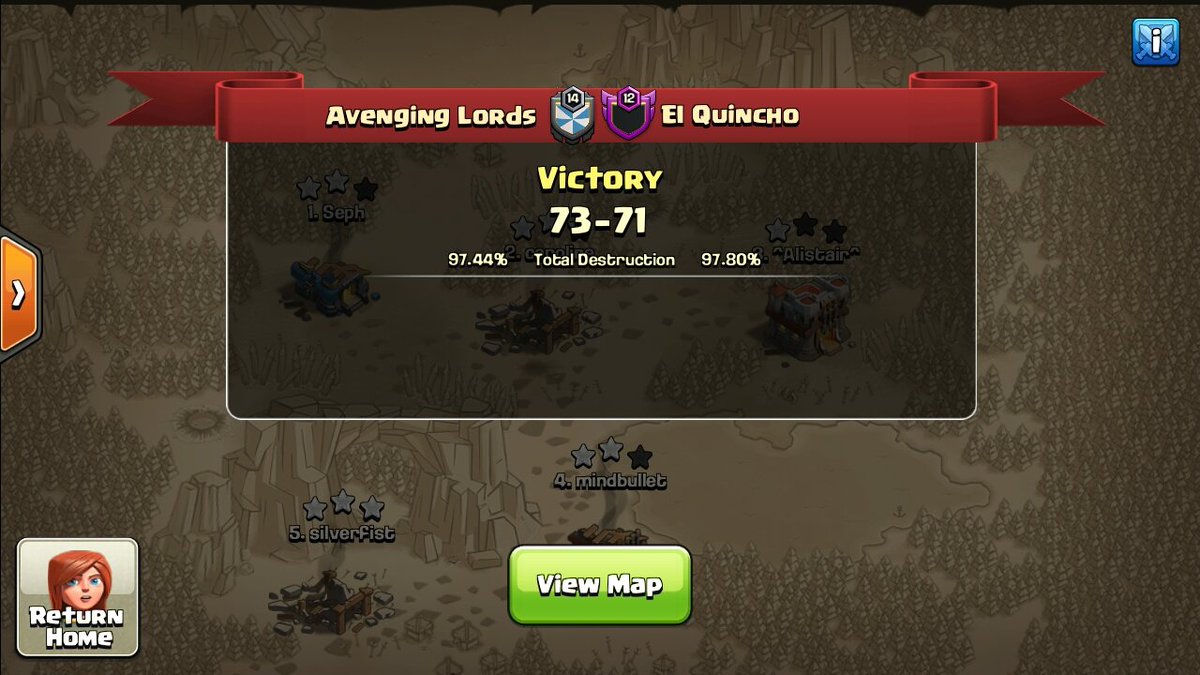 Wooah!!We won our 1st CWL Match. Was a great match,Nice 10v10s form both sides. GG <a href="/ElQuinchoCoc/">El Quincho Coc</a>