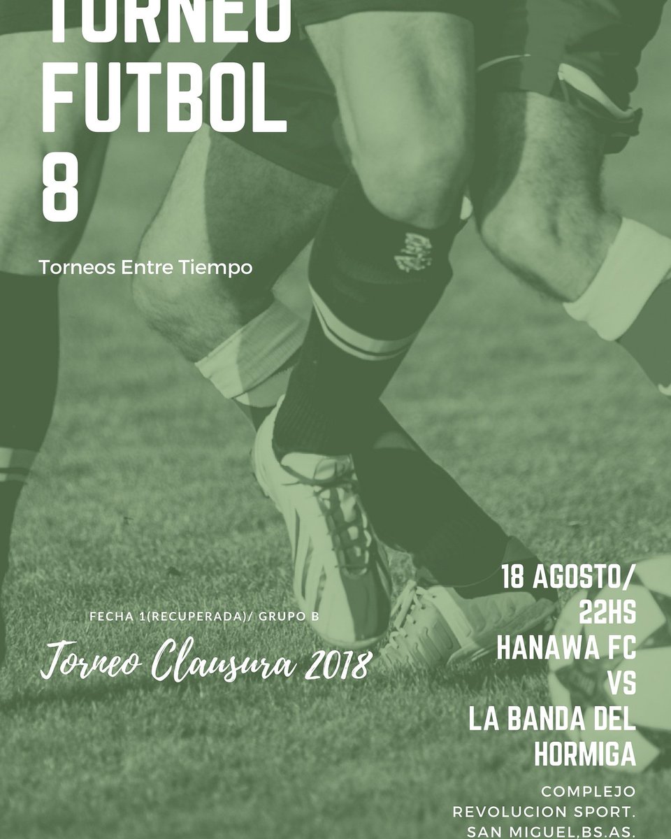 HanawaFC's tweet photo. Este sabado, por la noche (22 hs precisamente) el Verde recupera la #Fecha1 perdida frente a #LaBandaDelHormiga.
El equipo va por los 3 pts para posicionarse lo mas alto de la tabla y definir el cruce de los #PlayOff que se jugaran el Lunes 20.
#VamosVerde #VamosHanawa 💚💛 https://t.co/5Ojg9yD8Gk