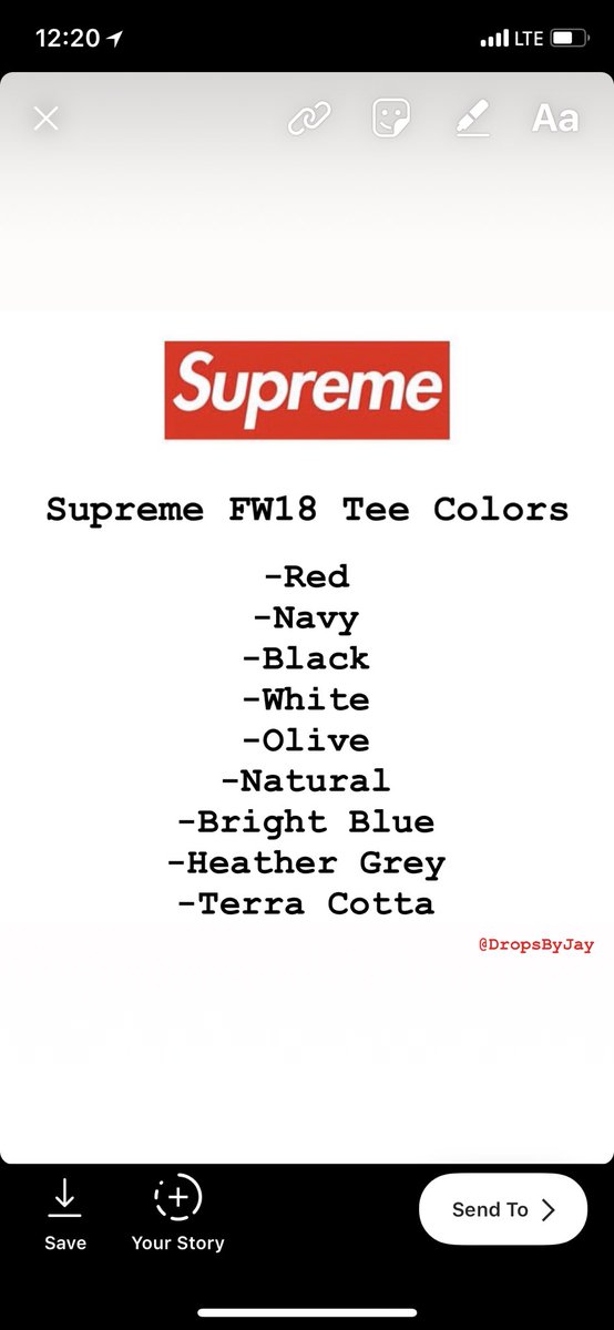 supreme madonna tee blue