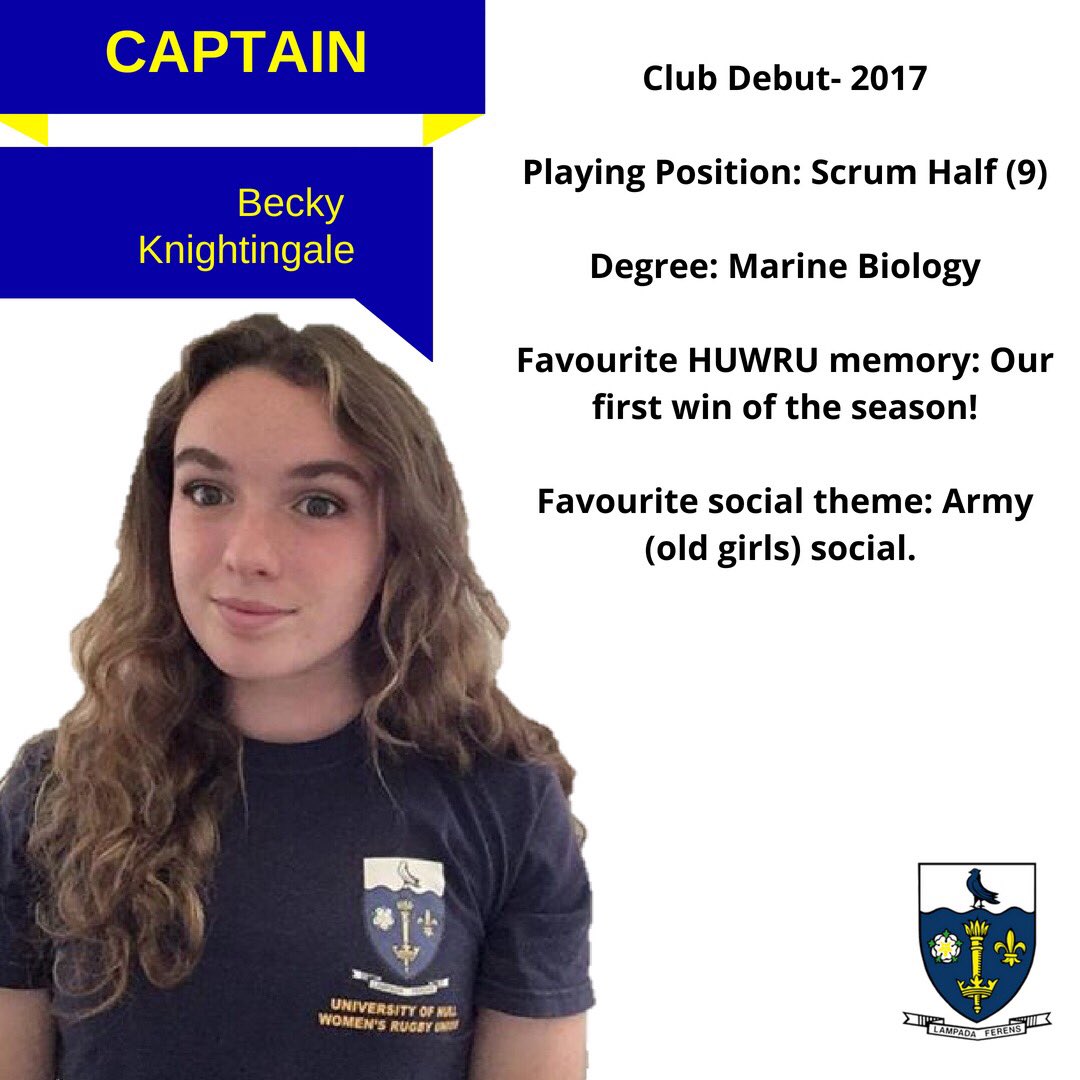 Meet our Captain- Becky! Don’t forget to come and see us on the 18th September at the Sports fair! #hullunifreshers18 #ALevelsResultsDay2018 #alevels #sport #hullsport