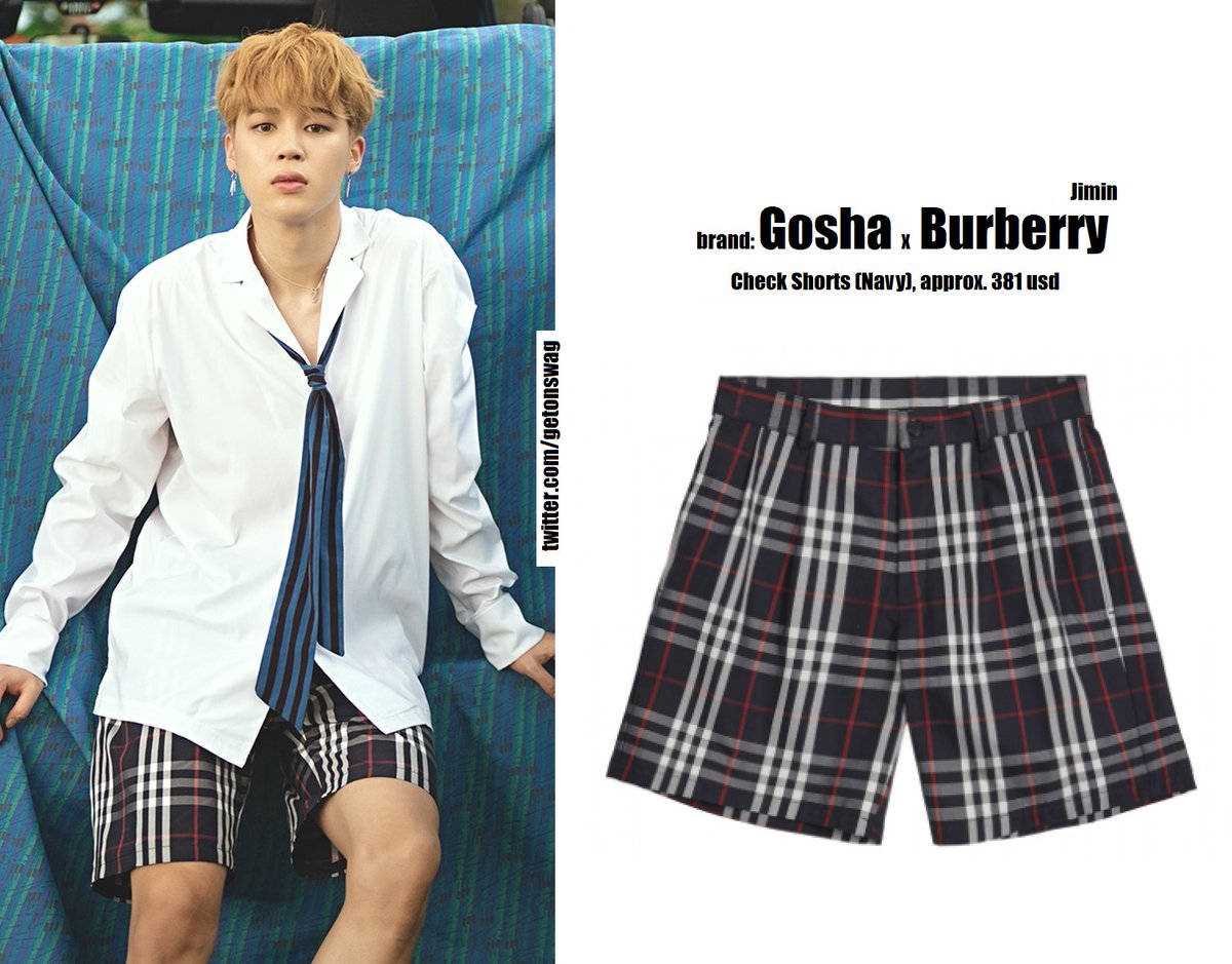 gosha x burberry shorts