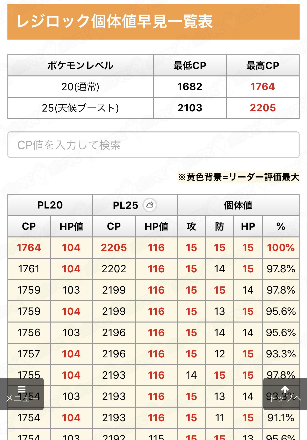ポケモンgo攻略情報 ポケマピ 在 Twitter 上 レジロックが伝説レイドに登場 期間 8月17日 金 9月日 木 下記ページもぜひご活用ください レジ系伝説ポケモンの対策ポケモン一覧 T Co 7g94zhic7v レジロックの個体値一覧表 T Co