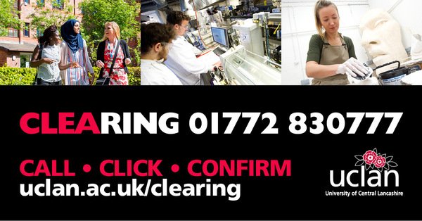 Clearing places still available at UCLan on a wide range of undergraduate and foundation entry degrees. Apply now:  thndr.me/KvvjTs