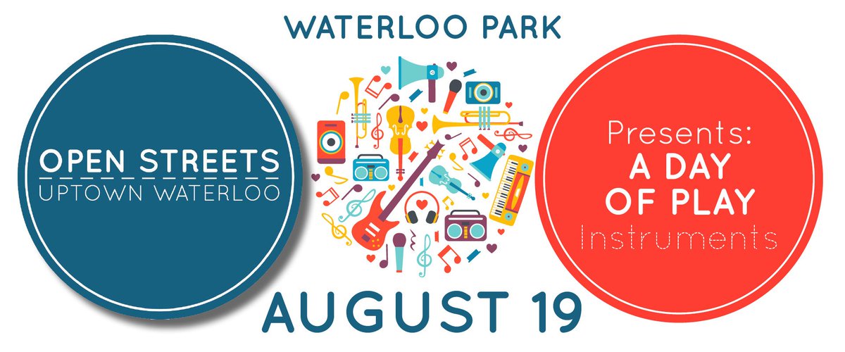 Counting down to <a href="/OSWaterloo/">Open Streets UpTown</a> on August 19? This month features a Day of Play - Instruments. Live music, giant instruments, interactive activities, workshops + more along the Central Promenade (portion of the Trans Canada Trail adjacent to the ION track in the park).