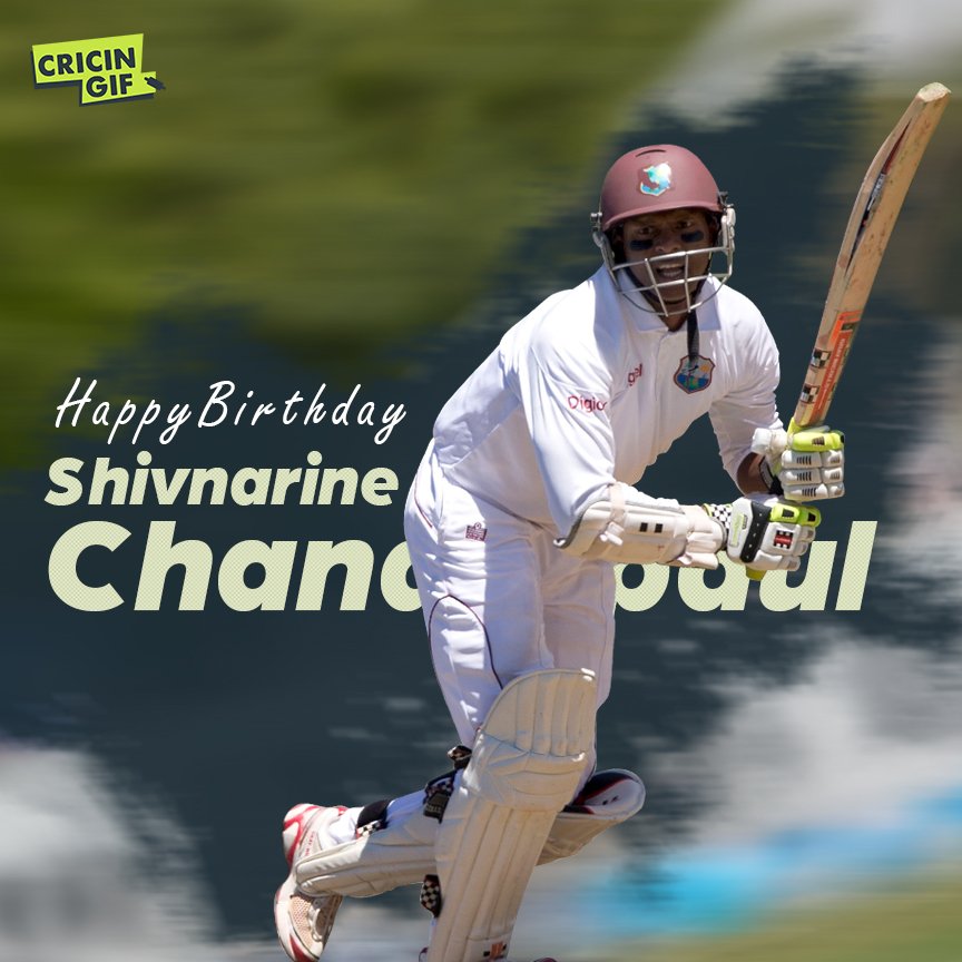  Happy Birthday to former westindies captain Shivnarine Chanderpaul! 