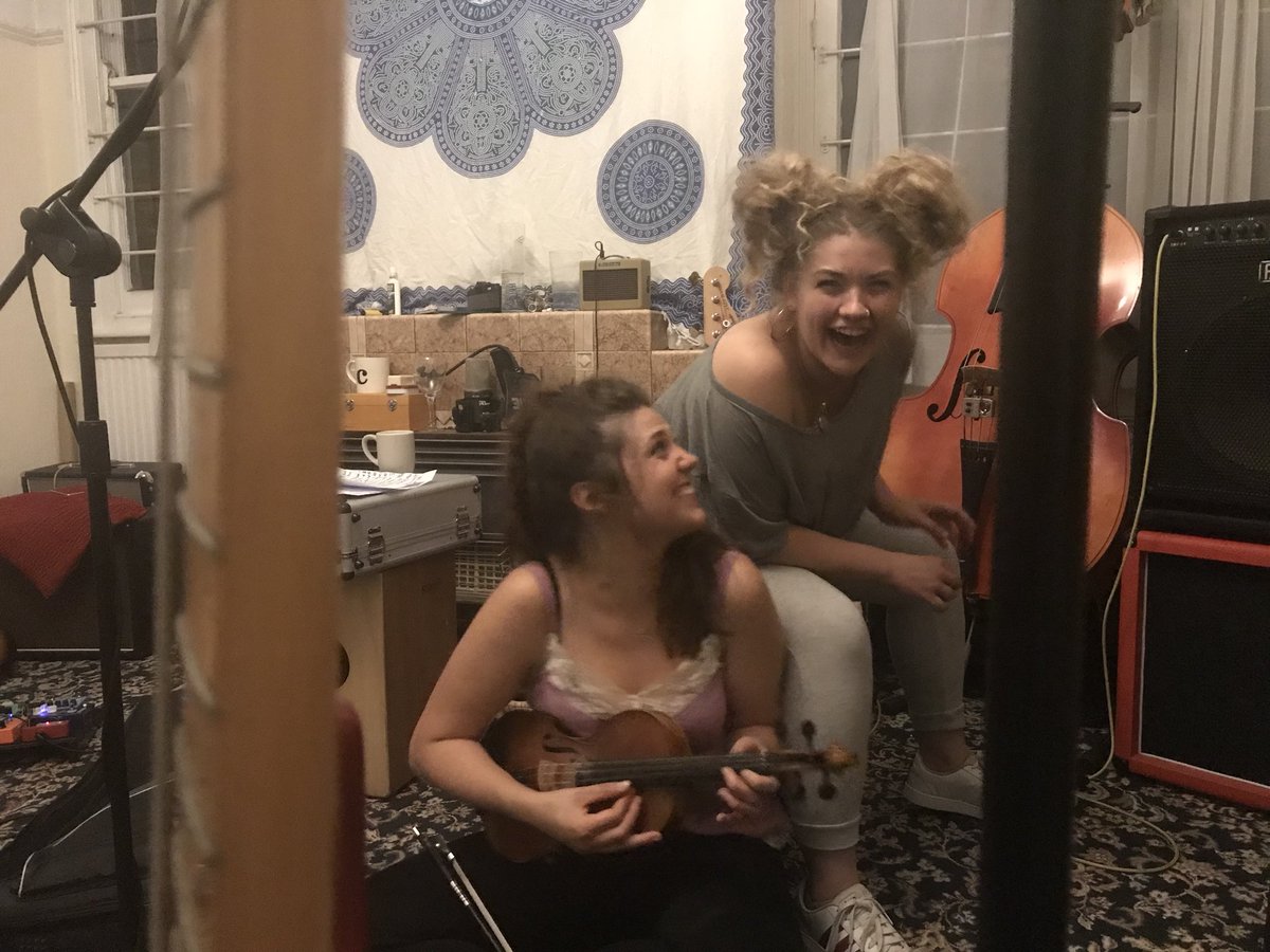 The many faces of Warren &amp; Stonelake. 

Come to The Fiddlers Elbow, tomorrow at 7.25pm to see these two honorary Baskets for one night only. 🎻 🎶